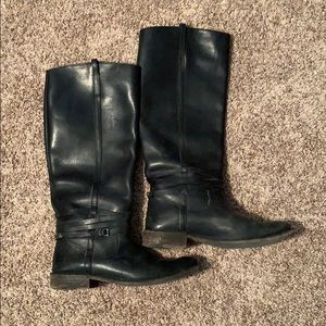 FRYE Leather Boots, Black, Size 10